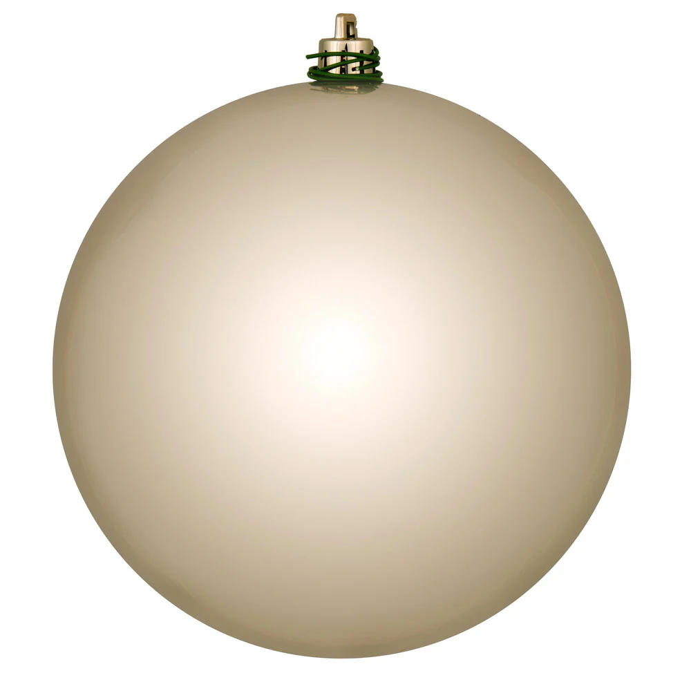Shatterproof Oat Shiny Ball UV Ornament, 4" (Set of 6)