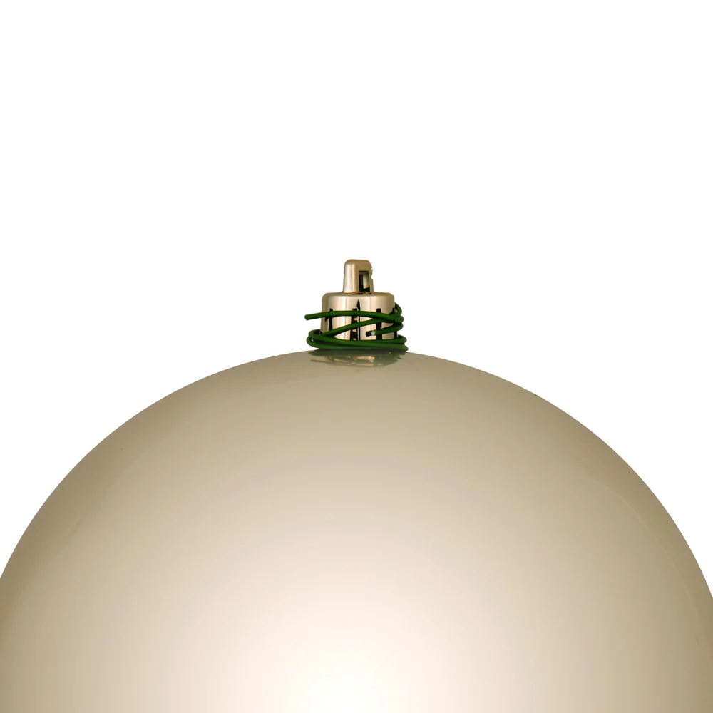 Shatterproof Oat Shiny Ball UV Ornament, 6" (Set of 4) - Image 3
