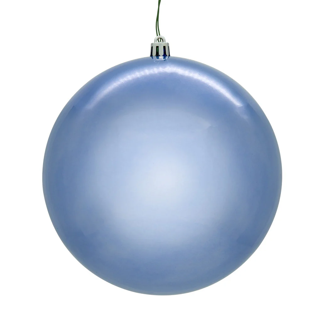 Shatterproof Periwinkle Pearlized Ball Ornament, 4" (100MM)