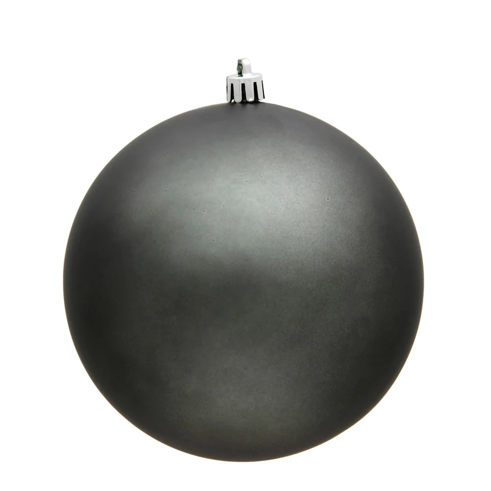 Shatterproof Pewter Matte Ball Ornament, 4" (100MM)