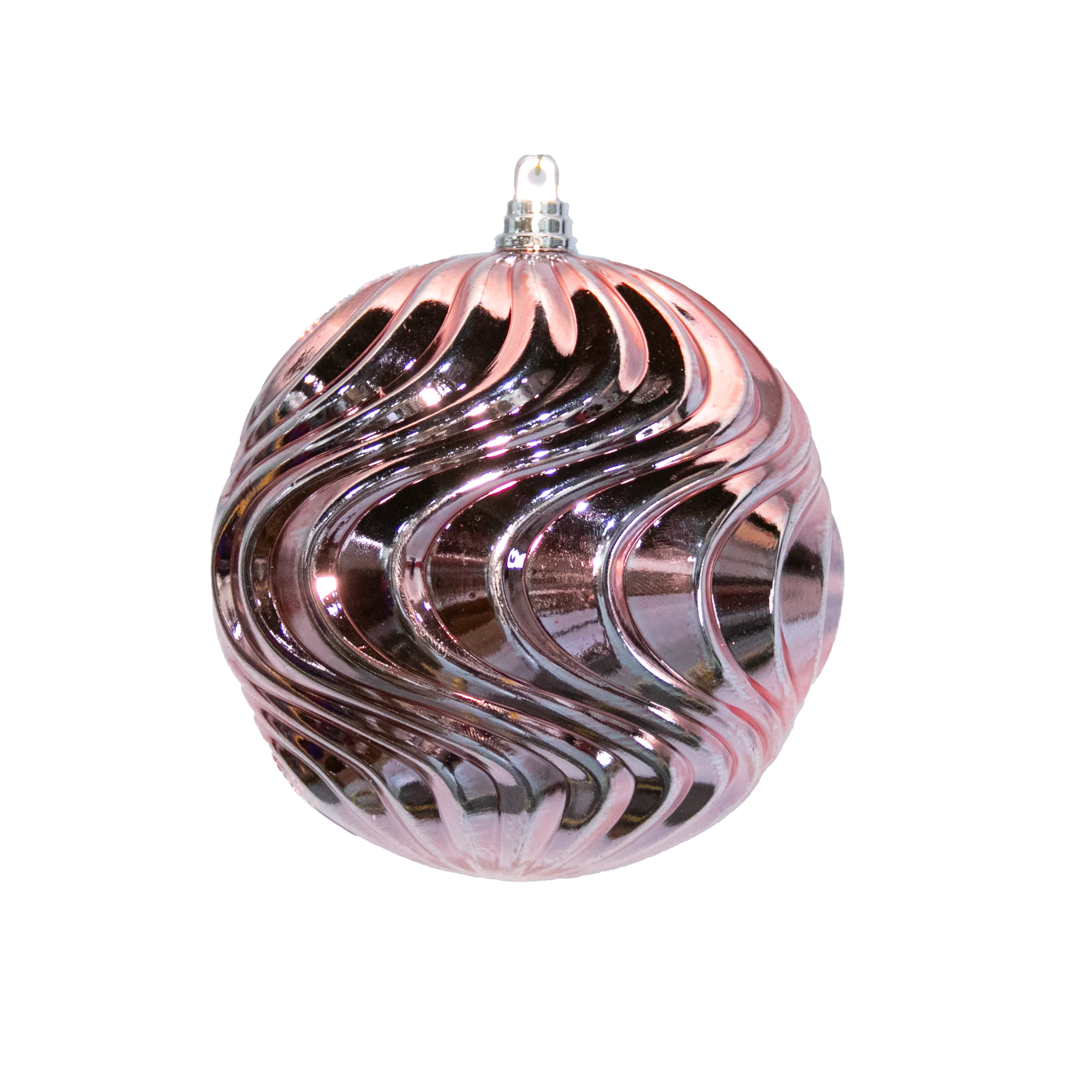 Shatterproof Pink Swivel Shiny Ball Ornament, 5" (120MM)
