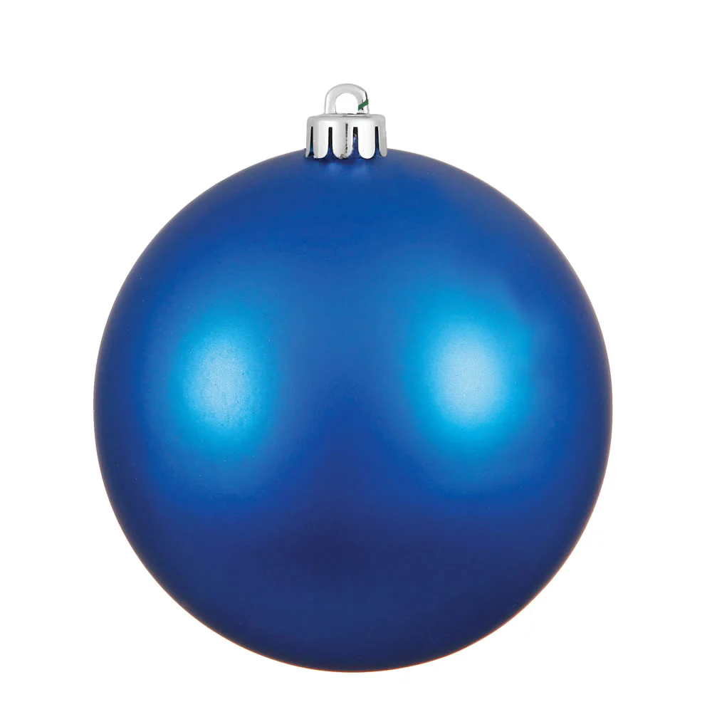 Shatterproof Plastic Blue Matte Ball Ornament, 8" (200MM)