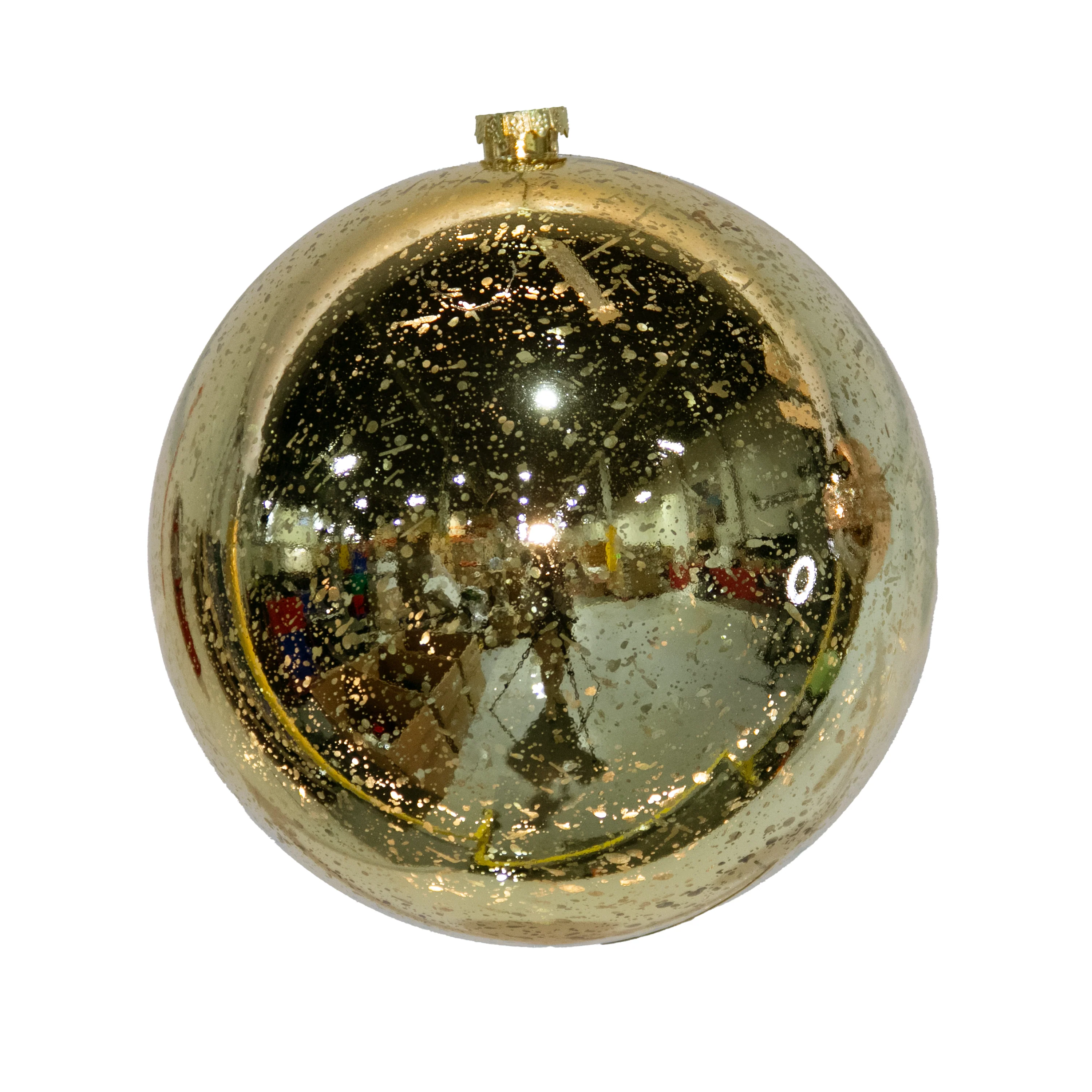 Shatterproof Plastic Gold Mercury Ball Ornament, 6" (150MM)