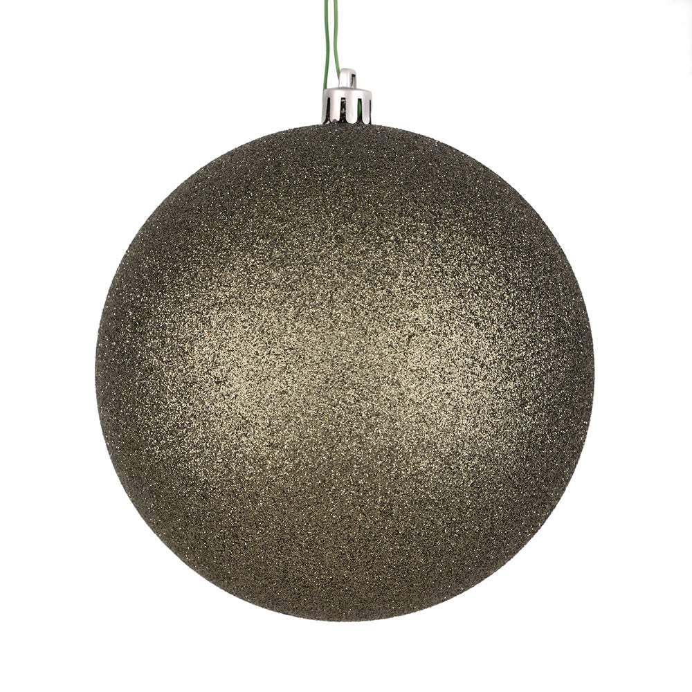 Shatterproof Plastic Wrought Iron Glitter Ball Ornament, 6" (150MM)