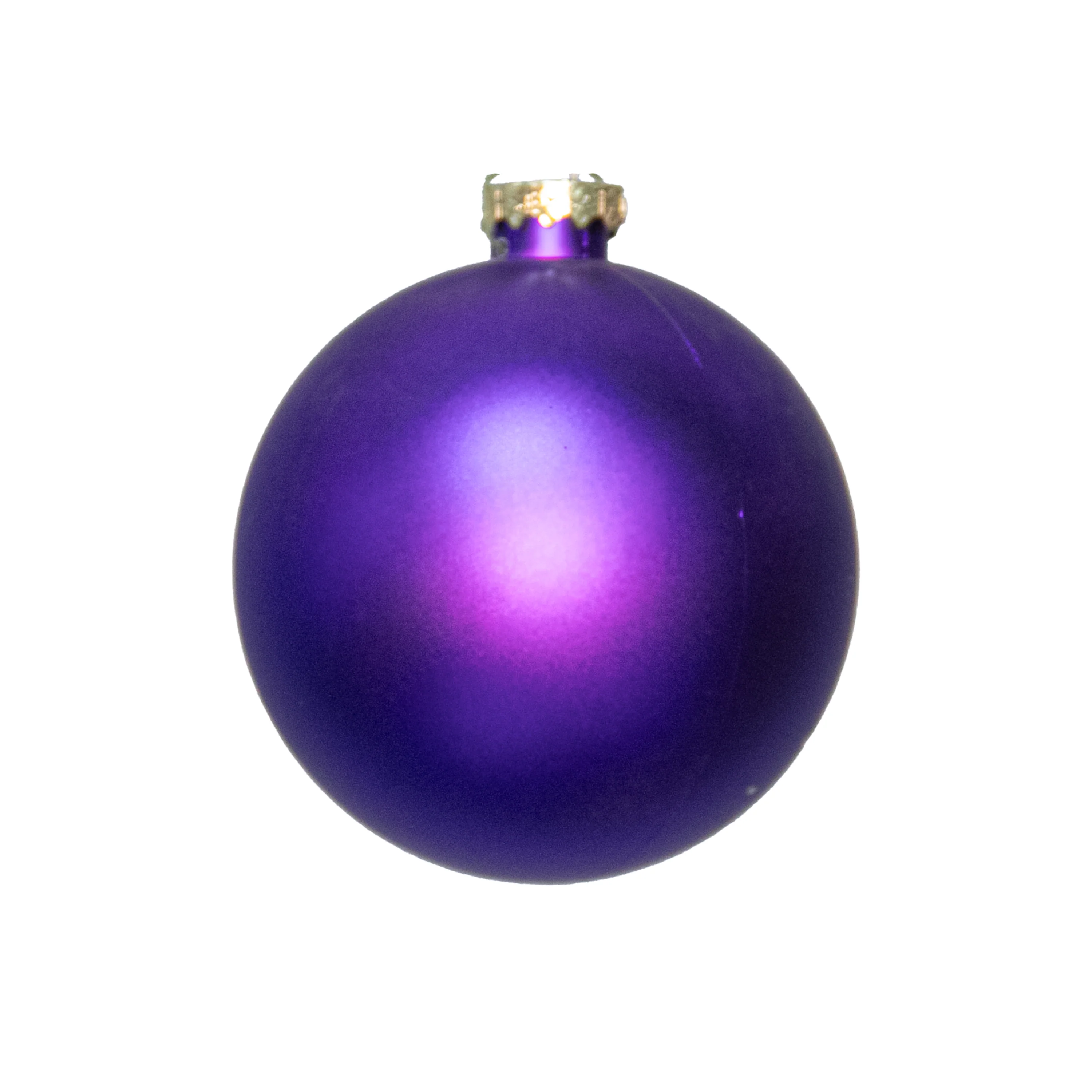 Shatterproof Plastic Purple Matte Ball Ornament, 3" (80MM)