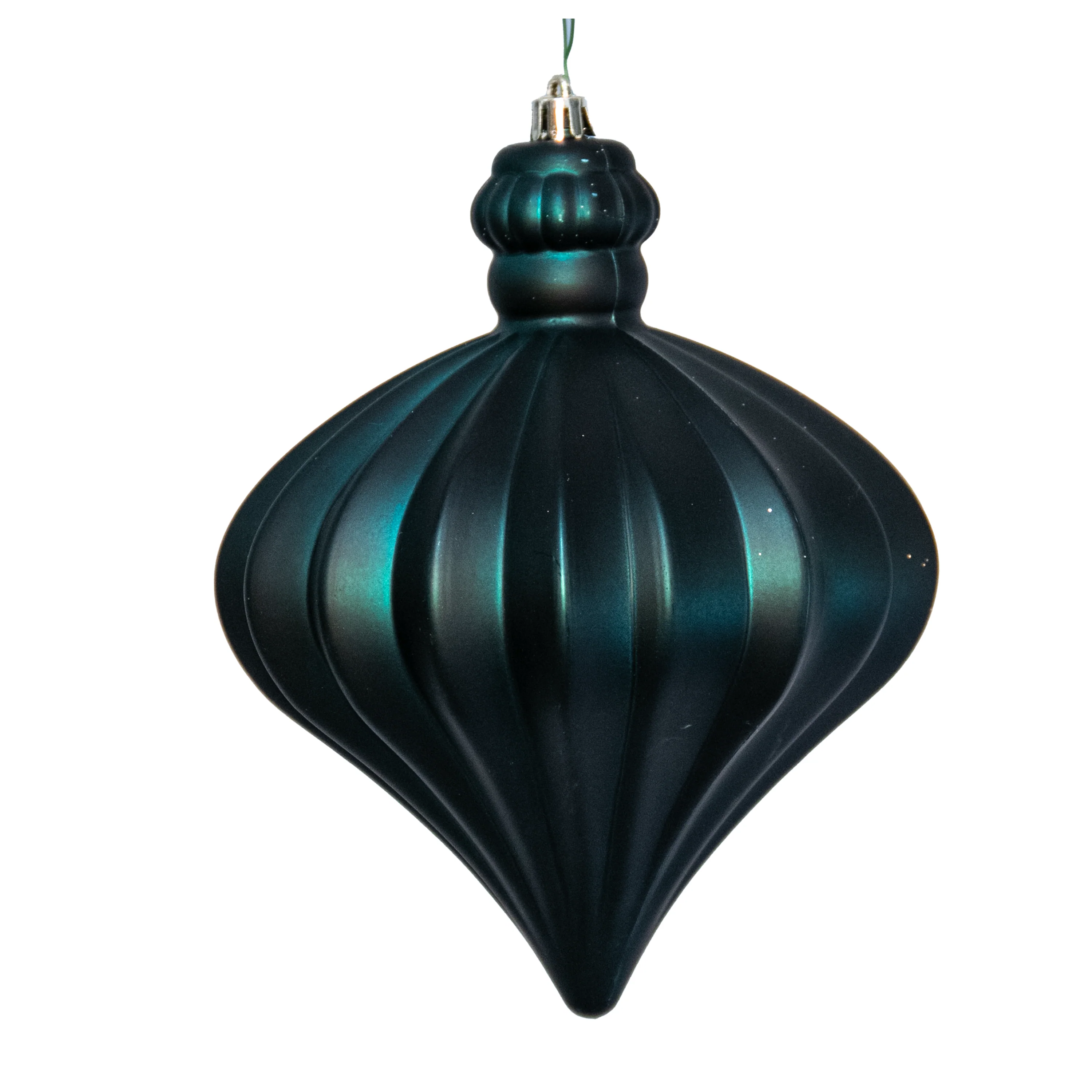 Shatterproof Sea Blue Matte Onion Ornament, 6"