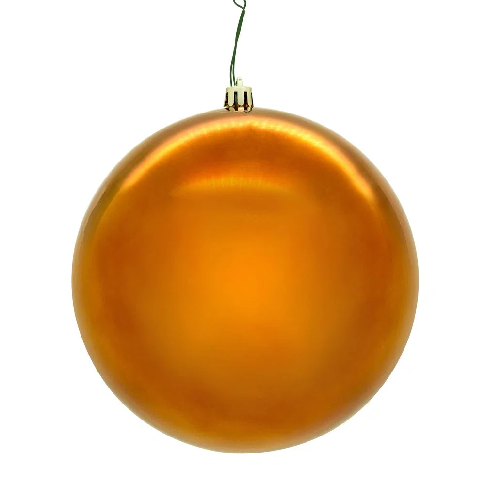 Shatterproof Copper Shiny Ball Ornament, 6" (150MM)