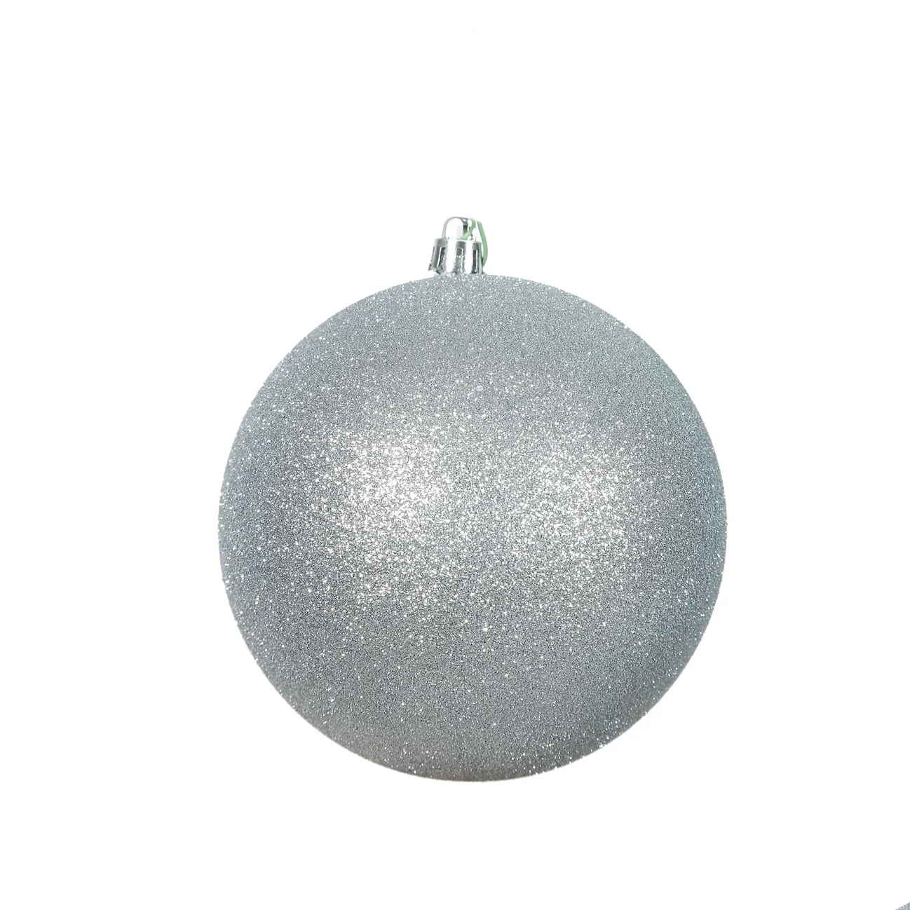 Shatterproof Silver Glitter Ball Ornament, 6" (150MM)