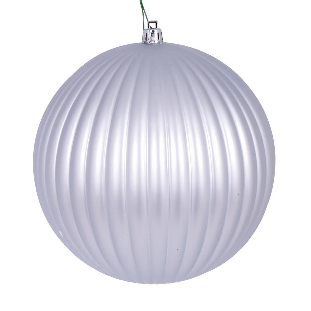 Shatterproof Silver Matte Ball Ornament, 6"