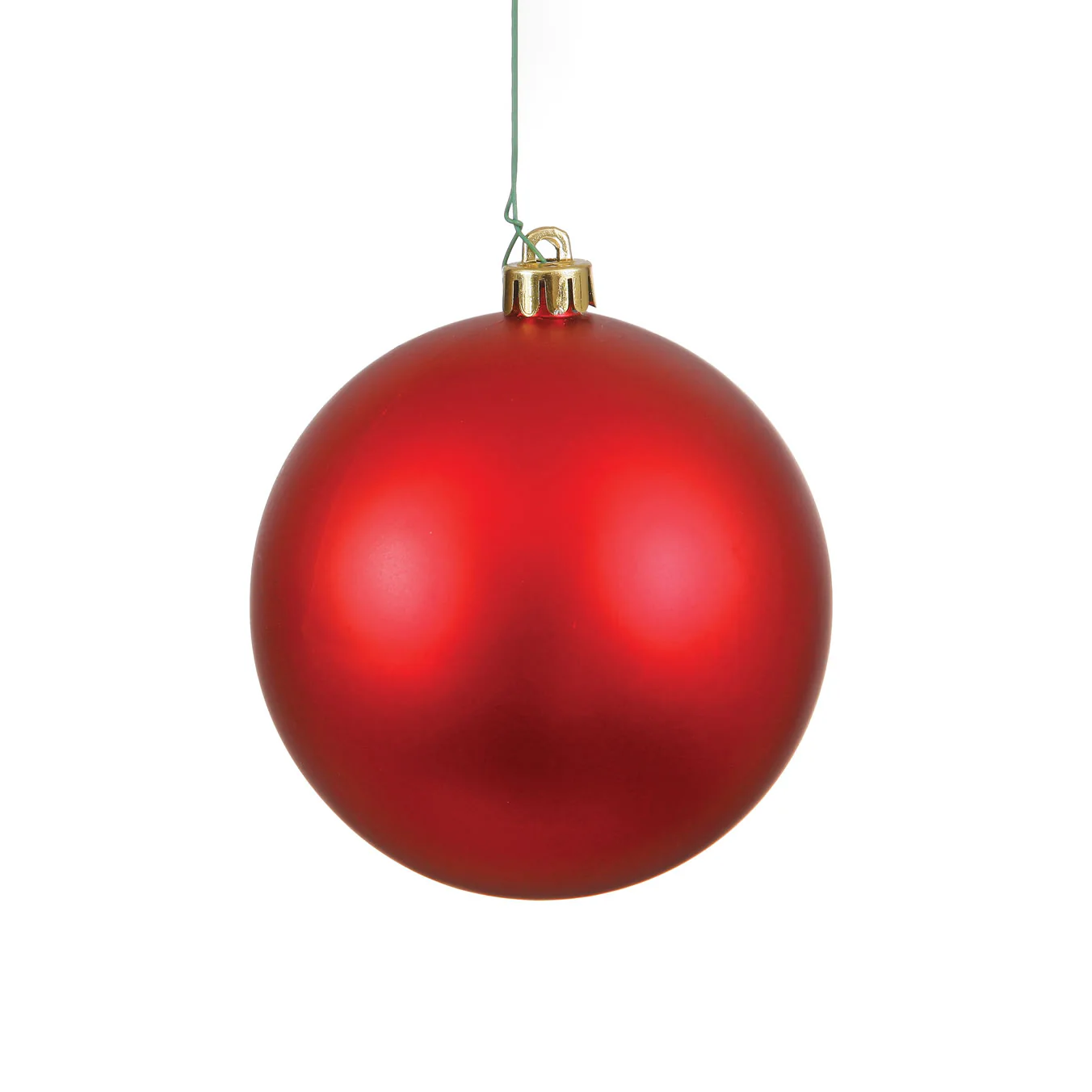 Shatterproof Plastic UV Red Matte Ball Ornament, 3" (80MM)
