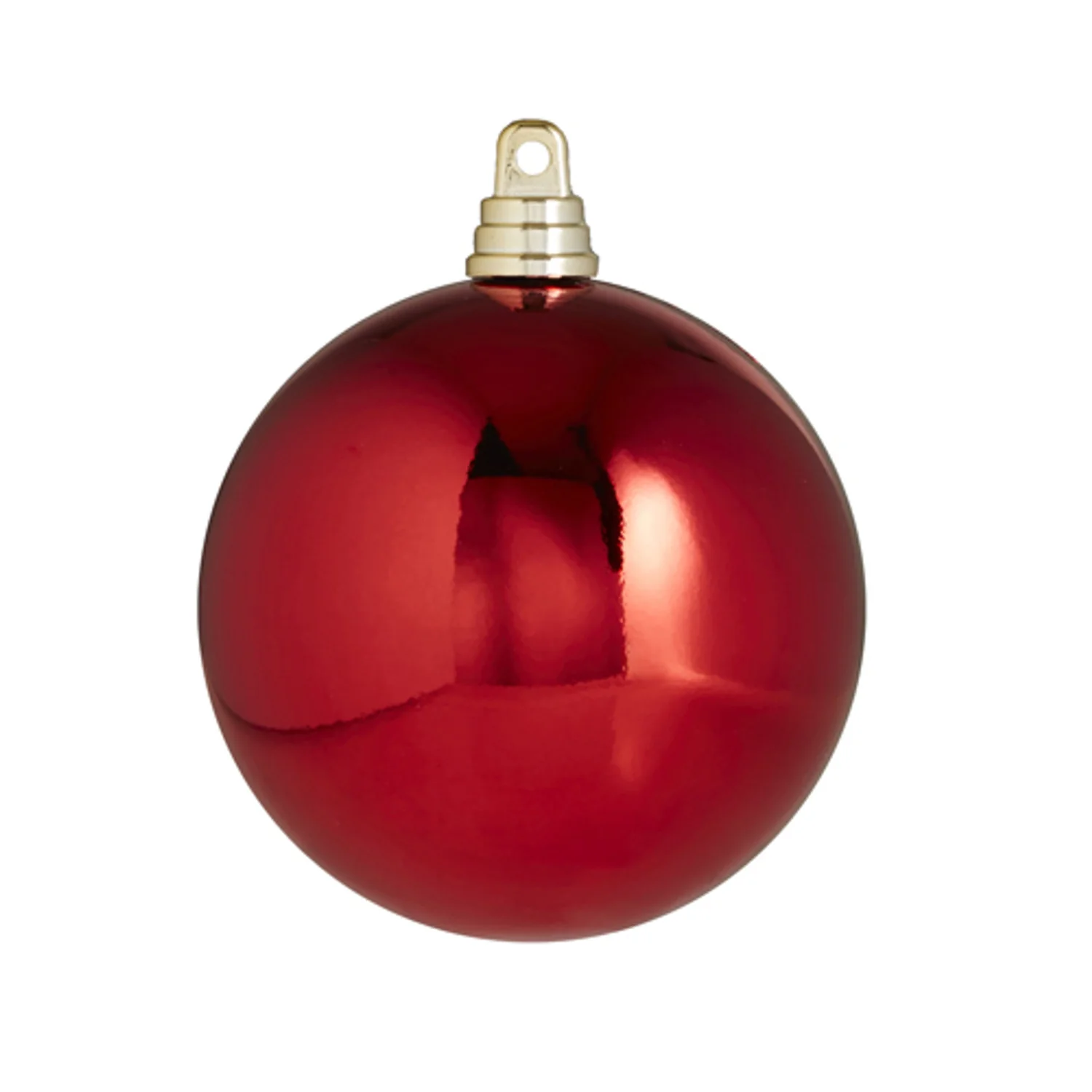 Shatterproof Plastic UV Red Shiny Ball Ornament, 8" (200MM)