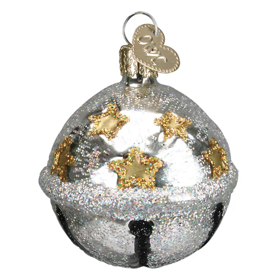 Silver Jingle Bell Ornament, 2.25" - Image 2