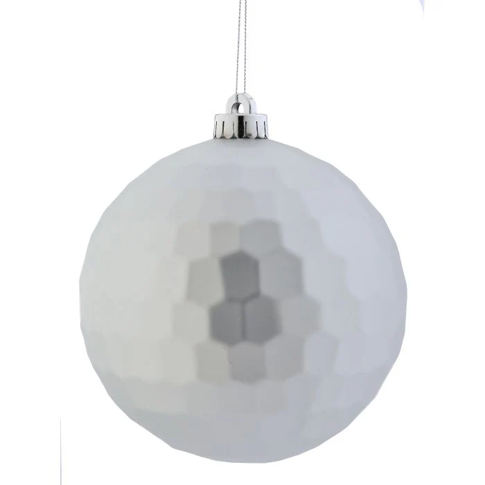 Silver Matte Mirror Ornament, 5.5" (Set of 2)