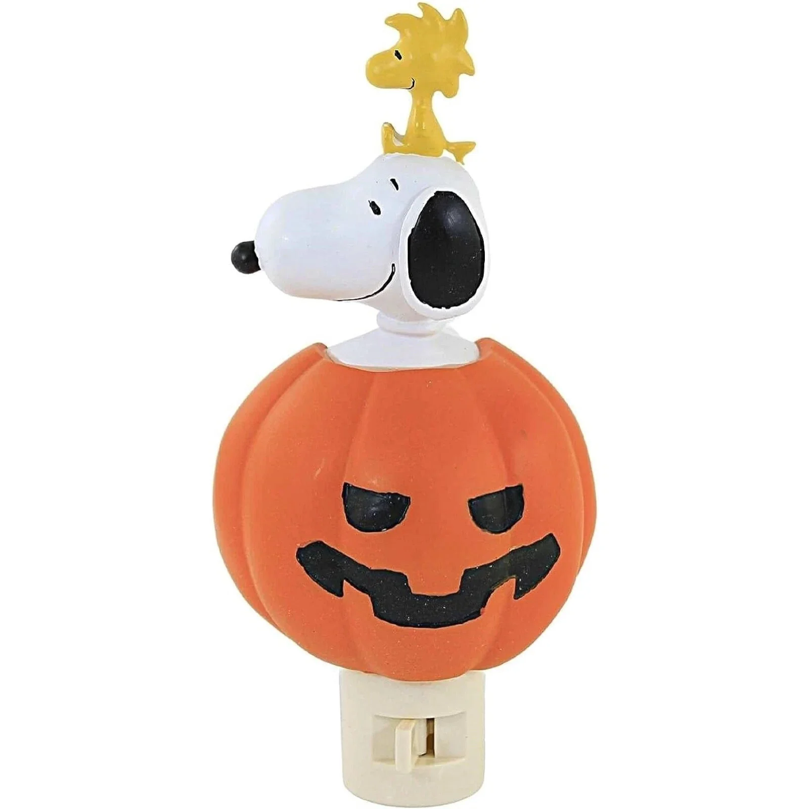 Snoopy in Jack O'Lantern w/ Woodstock Night Light, 7"