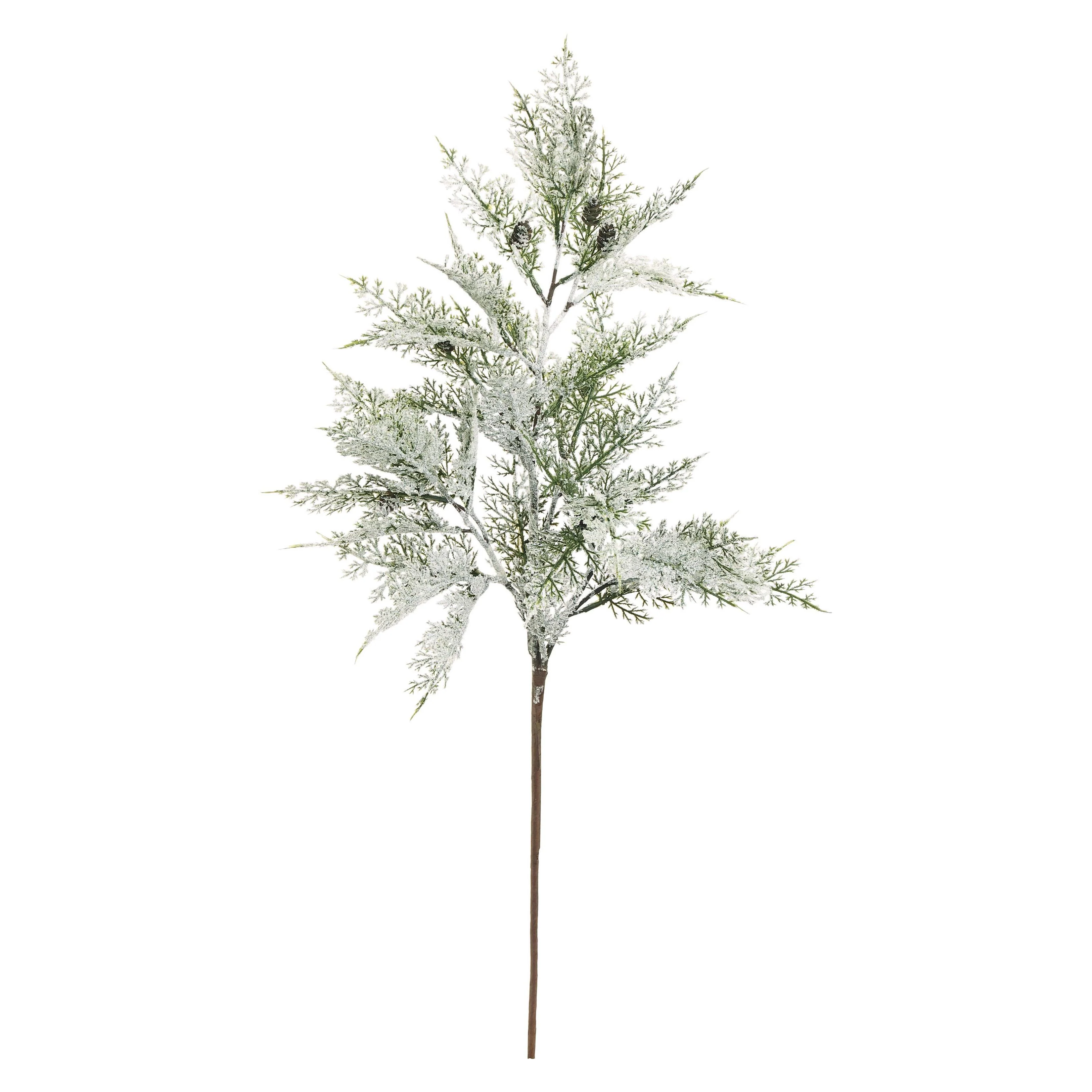 Snow Cedar Branch, 36" (PE, Green & White)