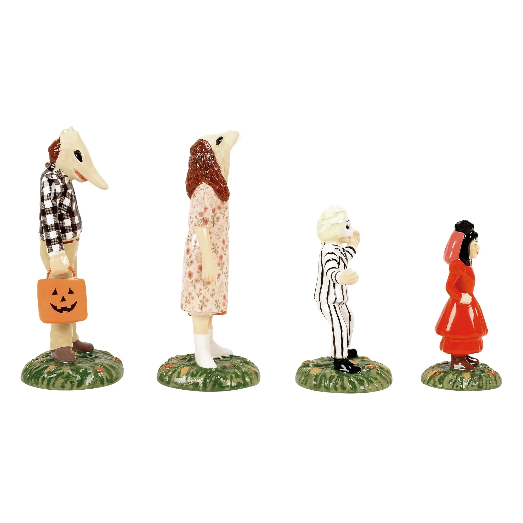 Snow Village Halloween - Beetlejuice Trick or Treaters Figurines, 3.5" (Set of 5) - Image 2