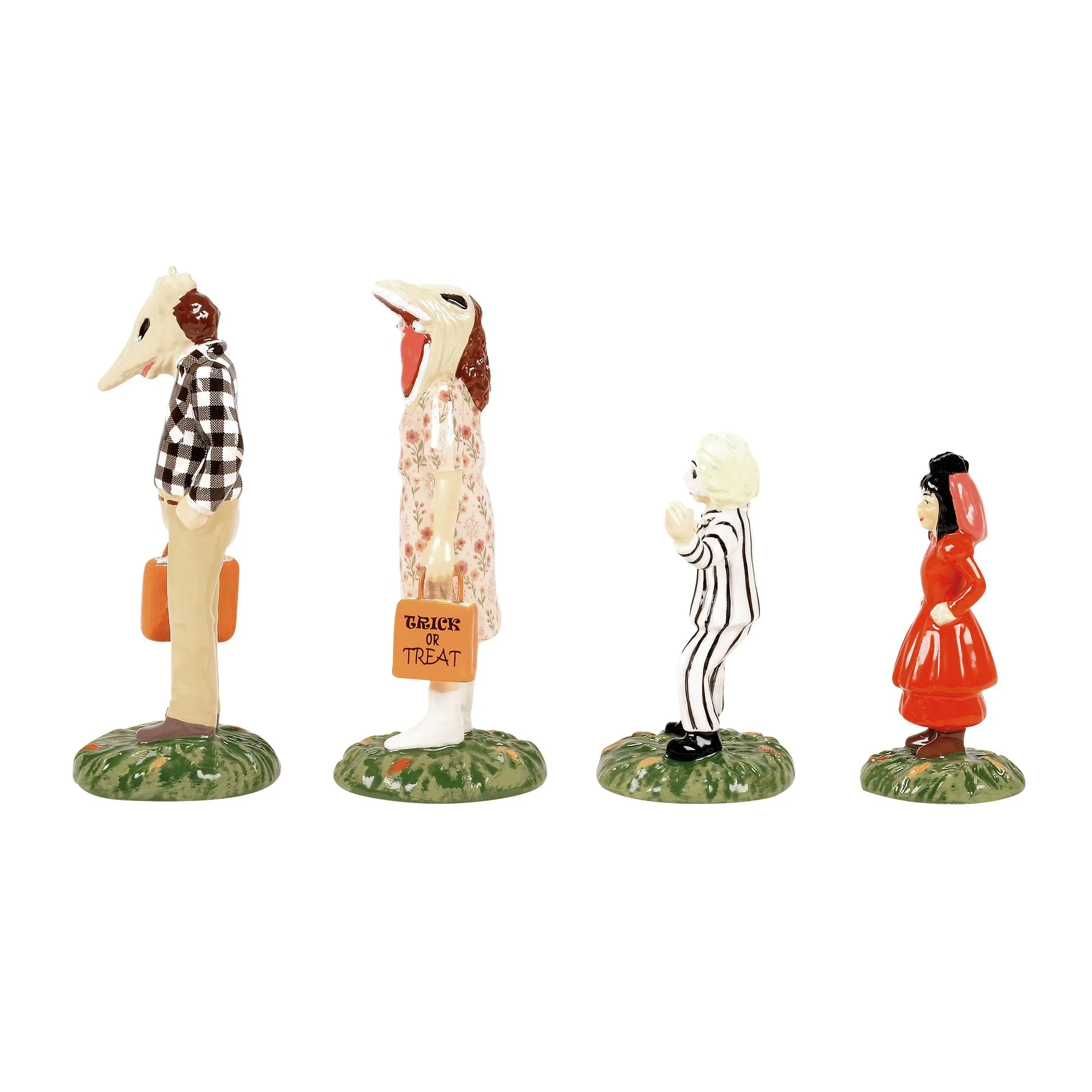 Snow Village Halloween - Beetlejuice Trick or Treaters Figurines, 3.5" (Set of 5) - Image 4