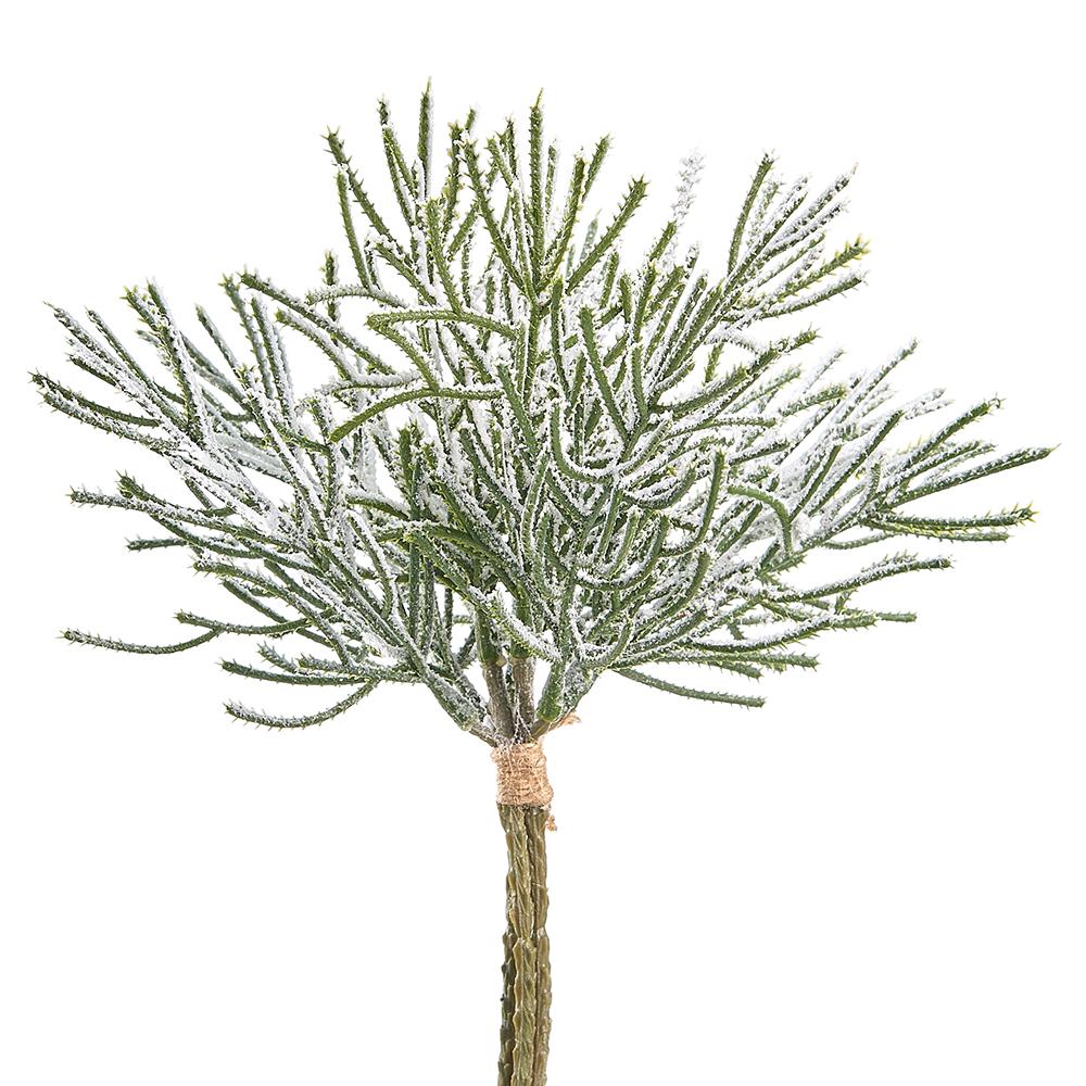 Snowed Pine Bundle, Green, White, 11.5"