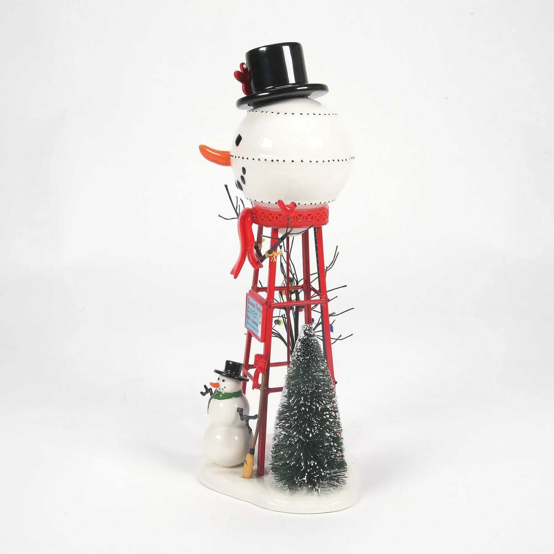 Christmas Village Accessories - Snowman Watertower Figurine - Image 2