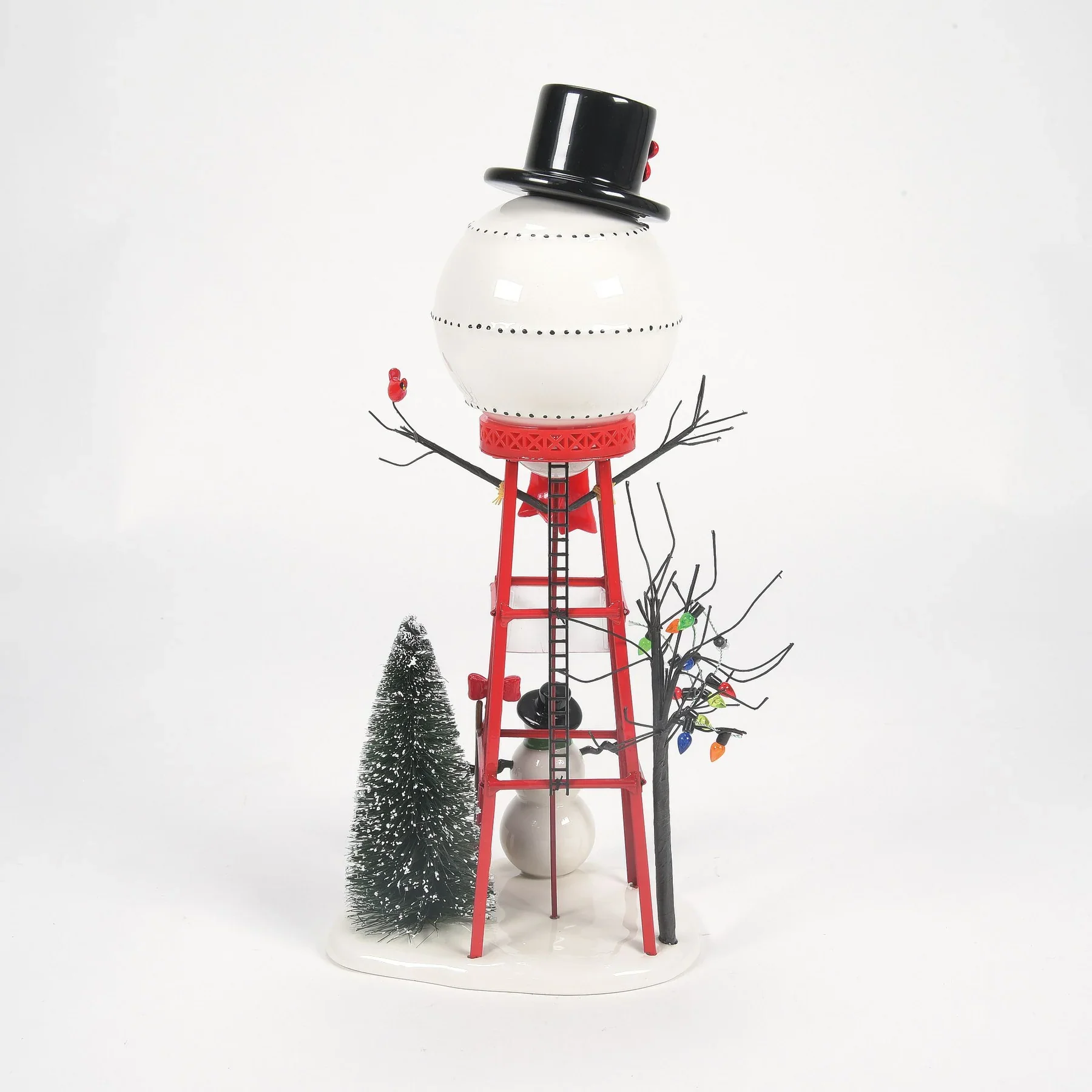 Christmas Village Accessories - Snowman Watertower Figurine - Image 3