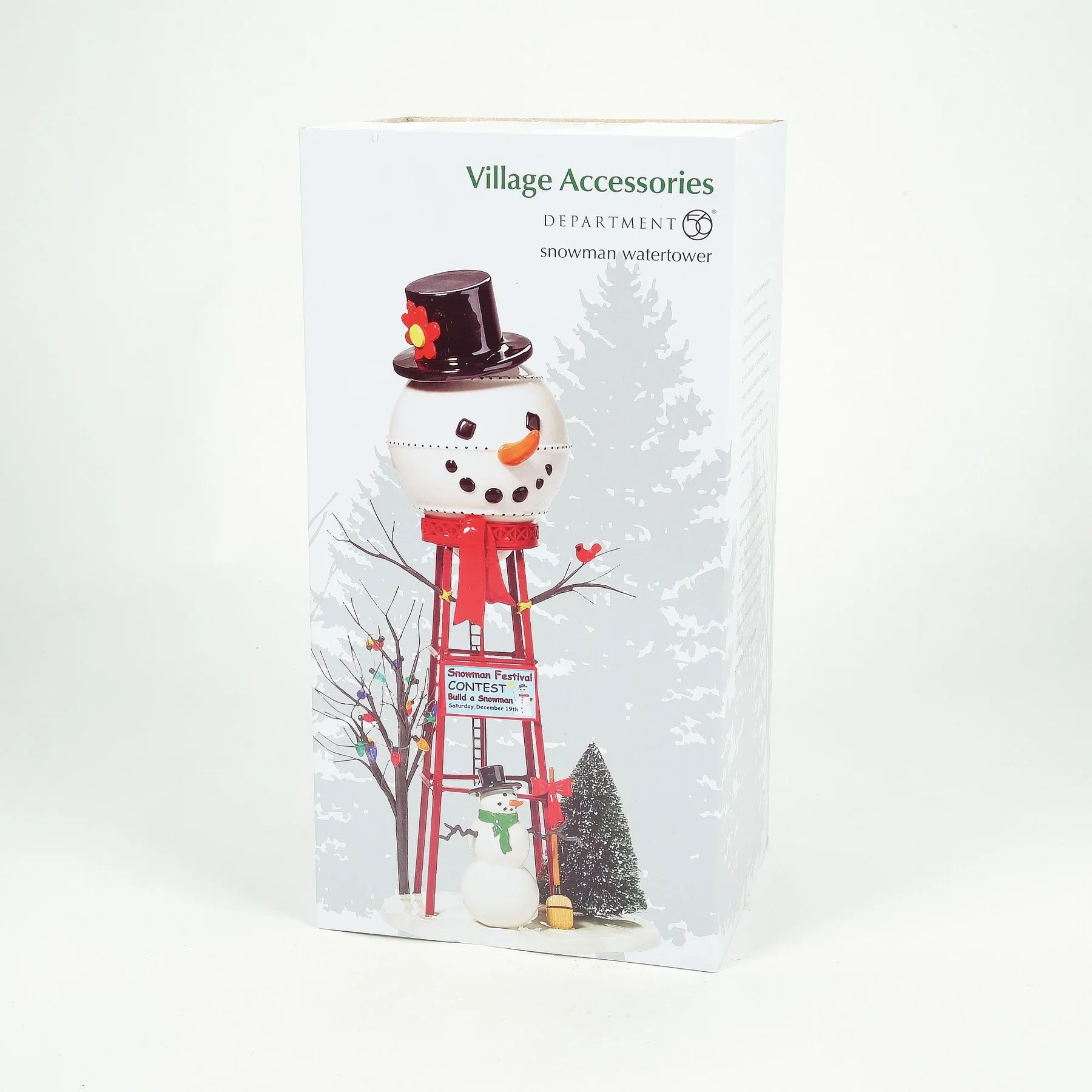 Christmas Village Accessories - Snowman Watertower Figurine - Image 6