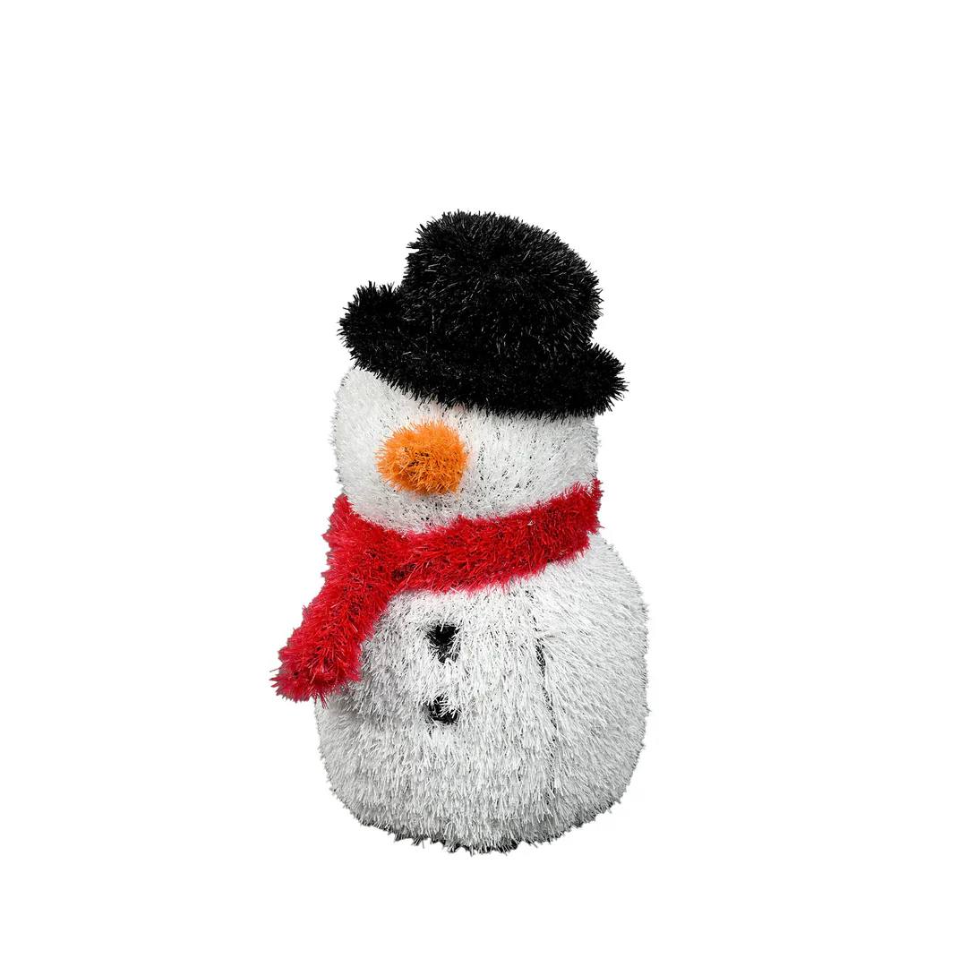 Snowman with Black Hat Green Look Prop, 18"