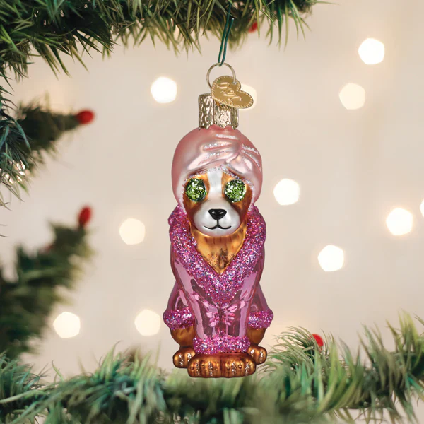 Spa Dog Ornament, 3.5" - Image 2