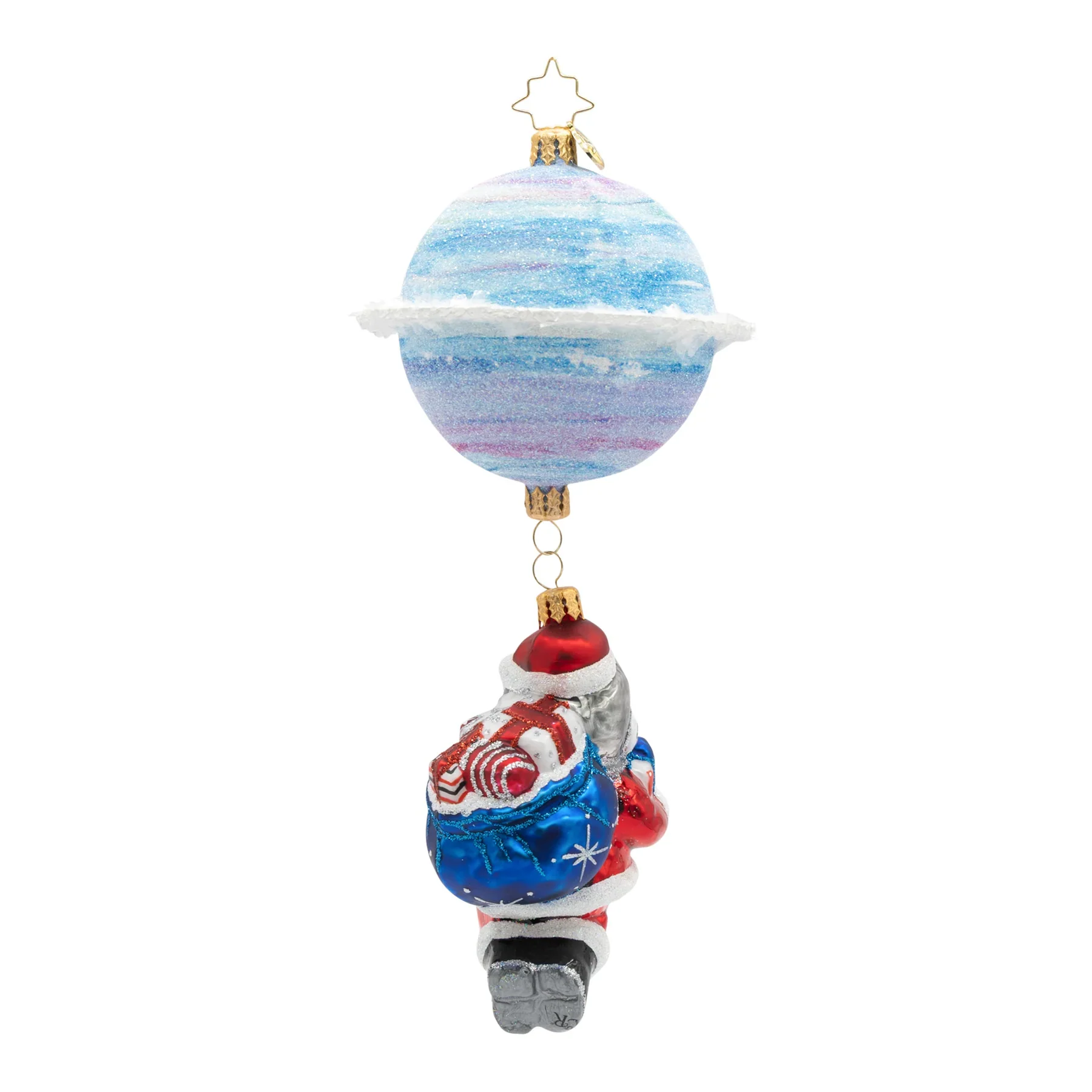 Space Nick Santa Glass Ornament, 8.25" - Image 5