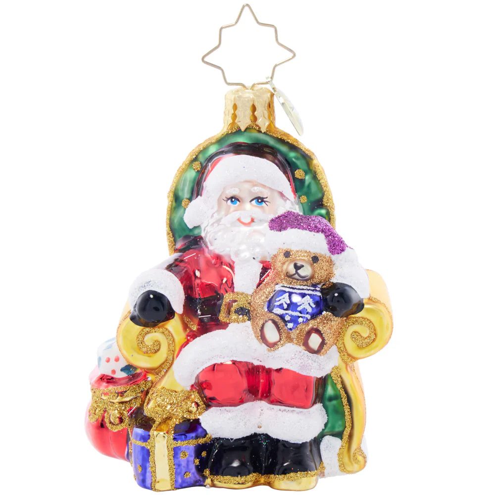 Strike A Pose Santa Gem Ornament, 3" - Image 2