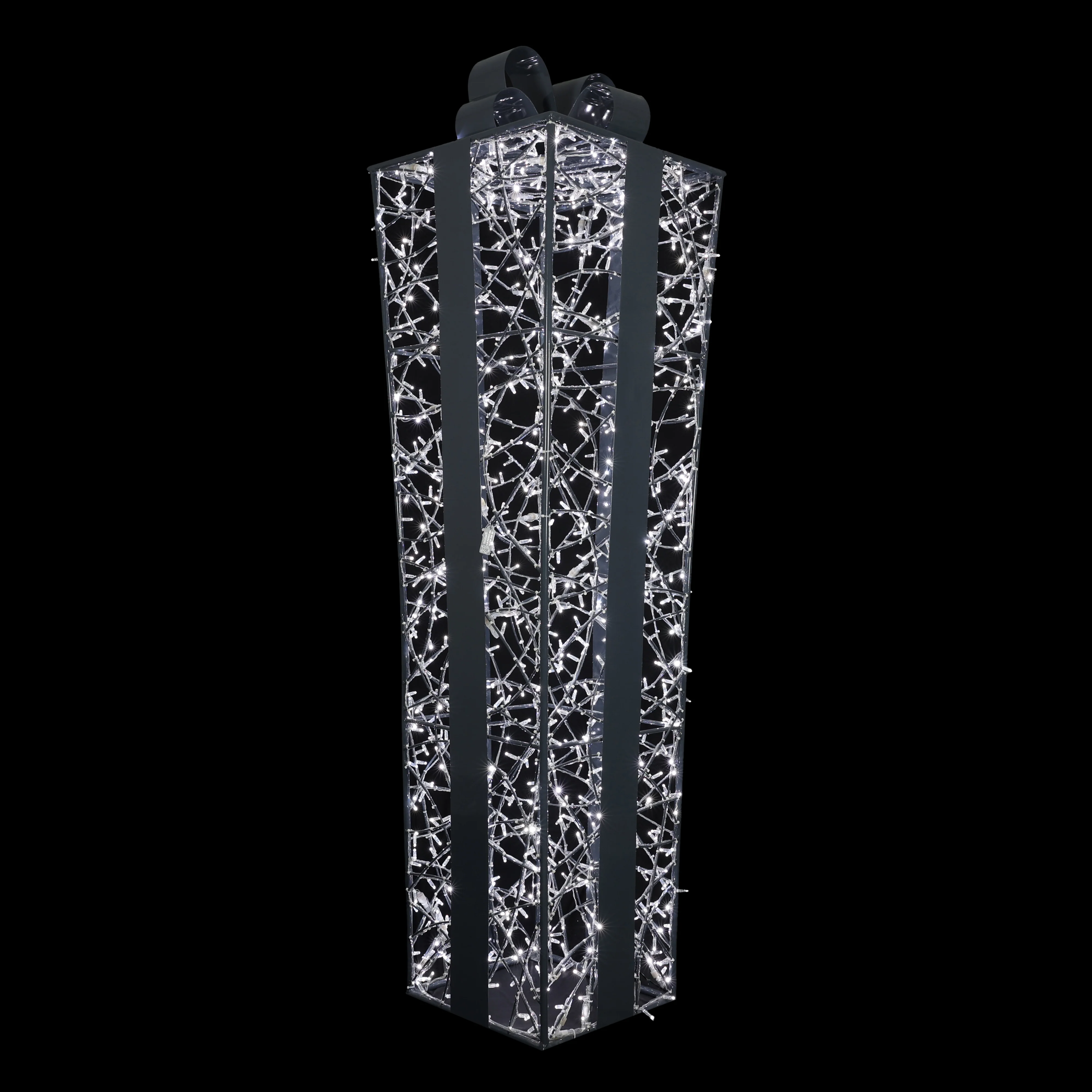 Large Struct Present, LED Lit (Gunmetal/Cold White), 7'9"