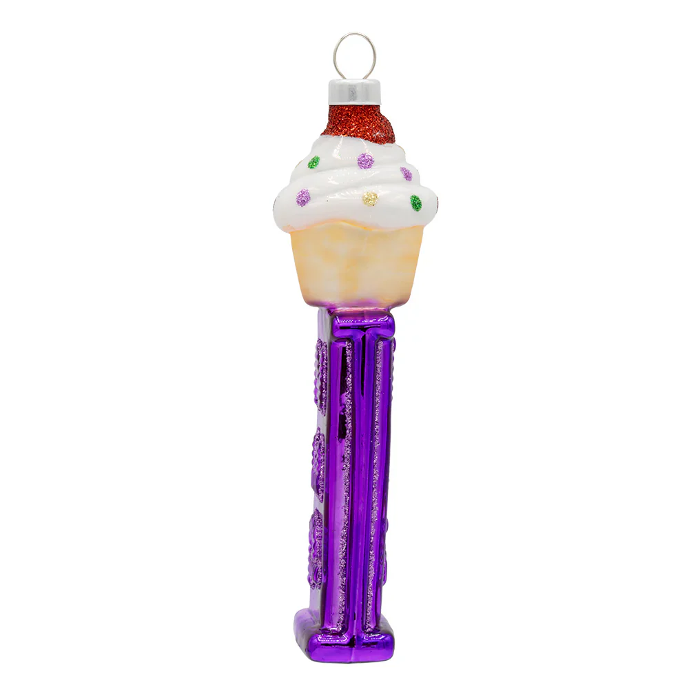 Sweet Cupcake PEZ© Dispenser Glass Ornament - Image 3