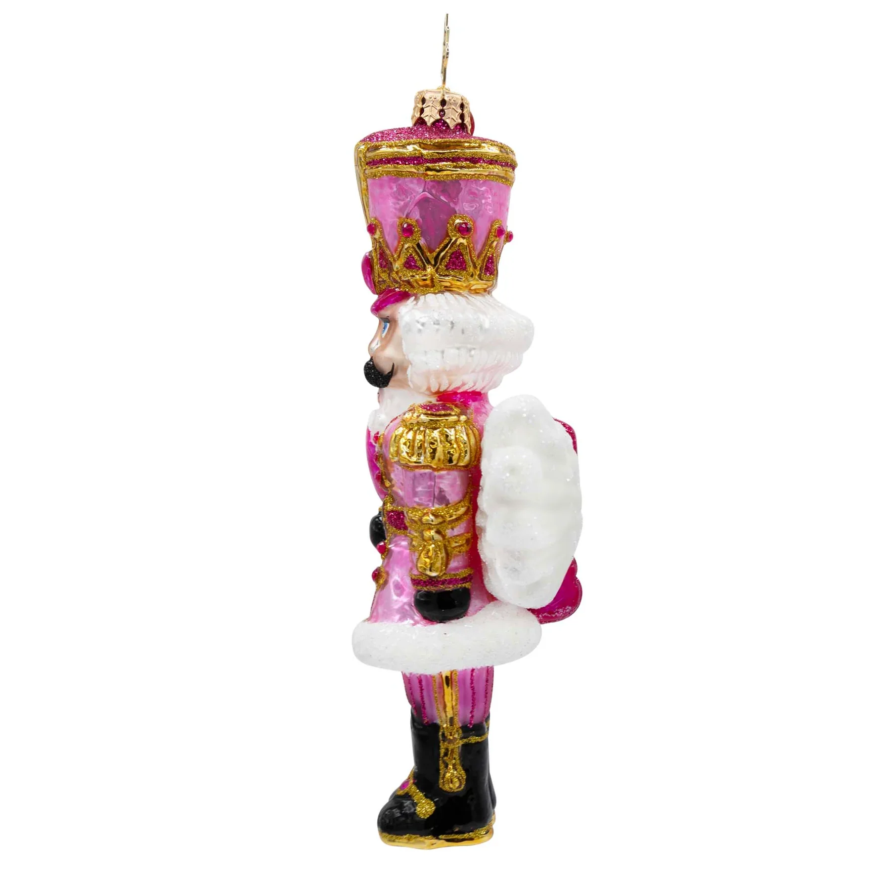 Sweetheart Nutcracker Glass Ornament, 6.5" - Image 3