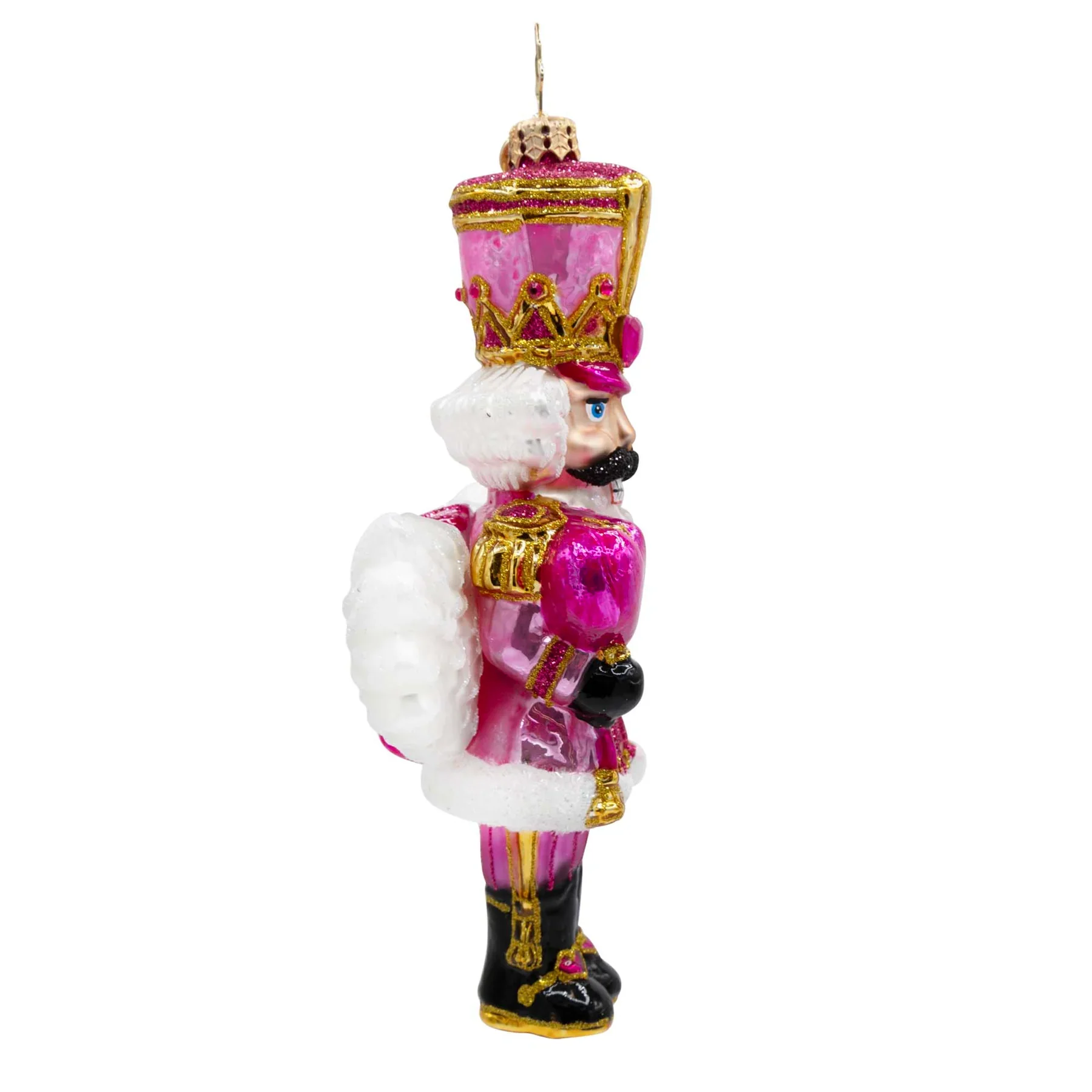 Sweetheart Nutcracker Glass Ornament, 6.5" - Image 4