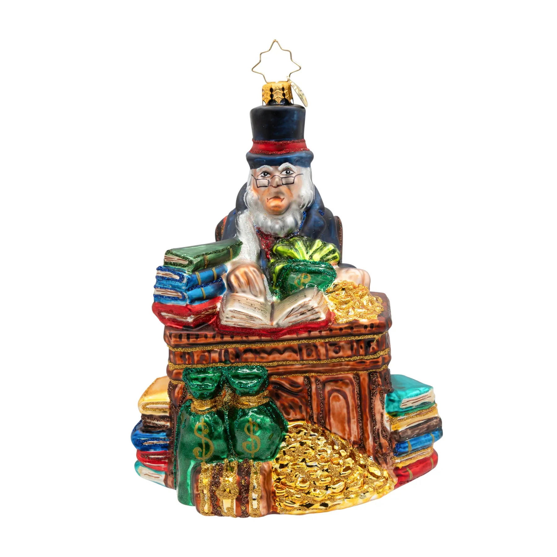 Tales from the Counting Desk Glass Ornament, 6" - Image 2