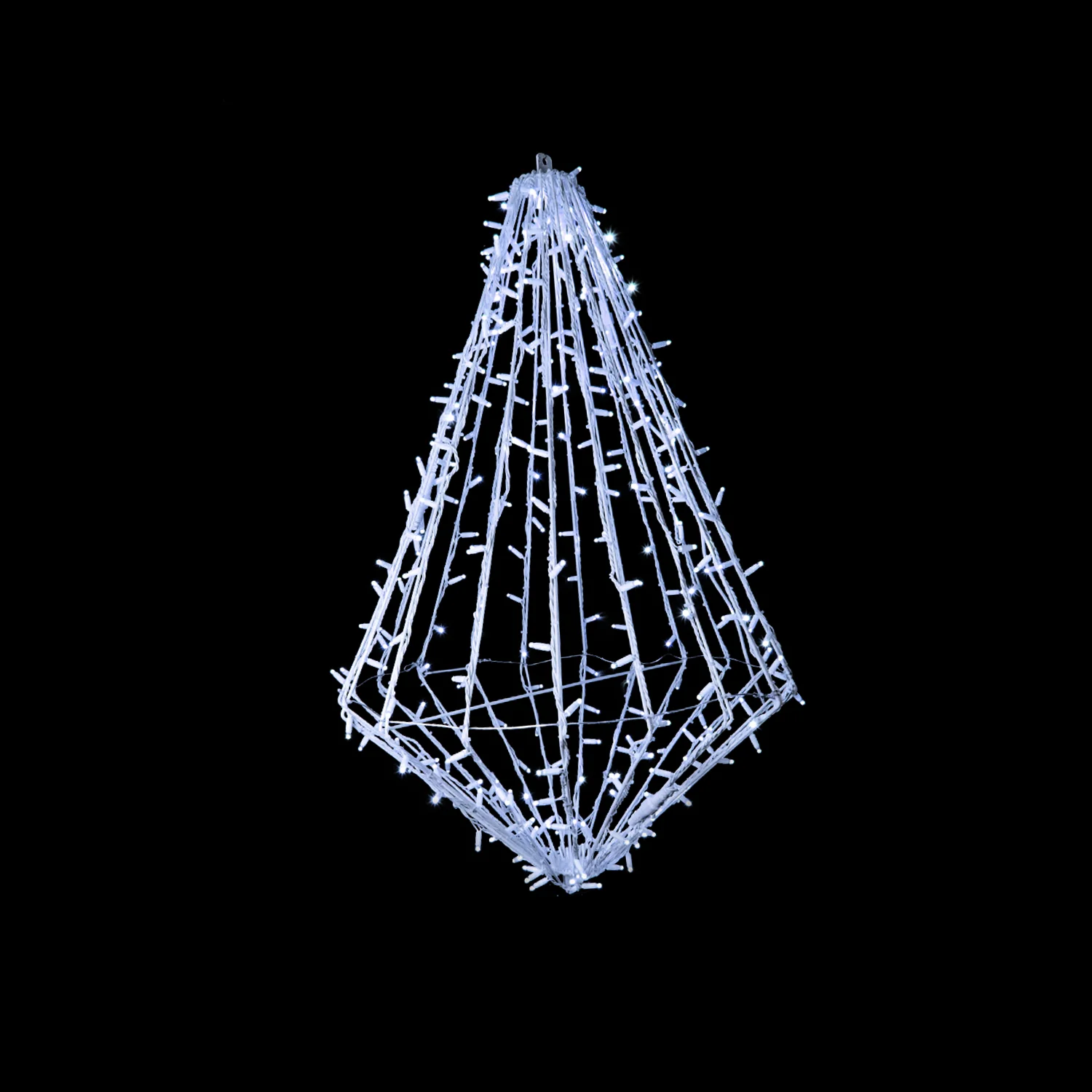 Large Foldable Teardrop, LED Lit (White), 47”