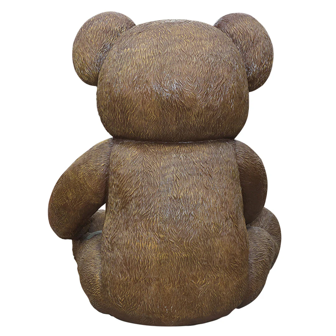 Large Fiberglass Teddy Bear Photo Op, 79" (Red) - Image 3