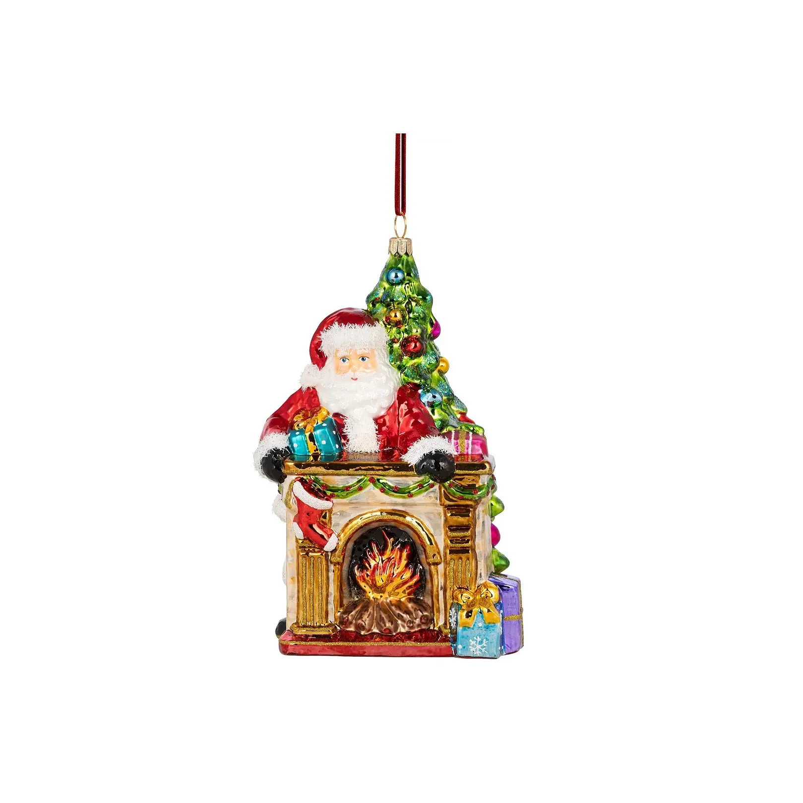 The Holly Hearth Ornament, 7"