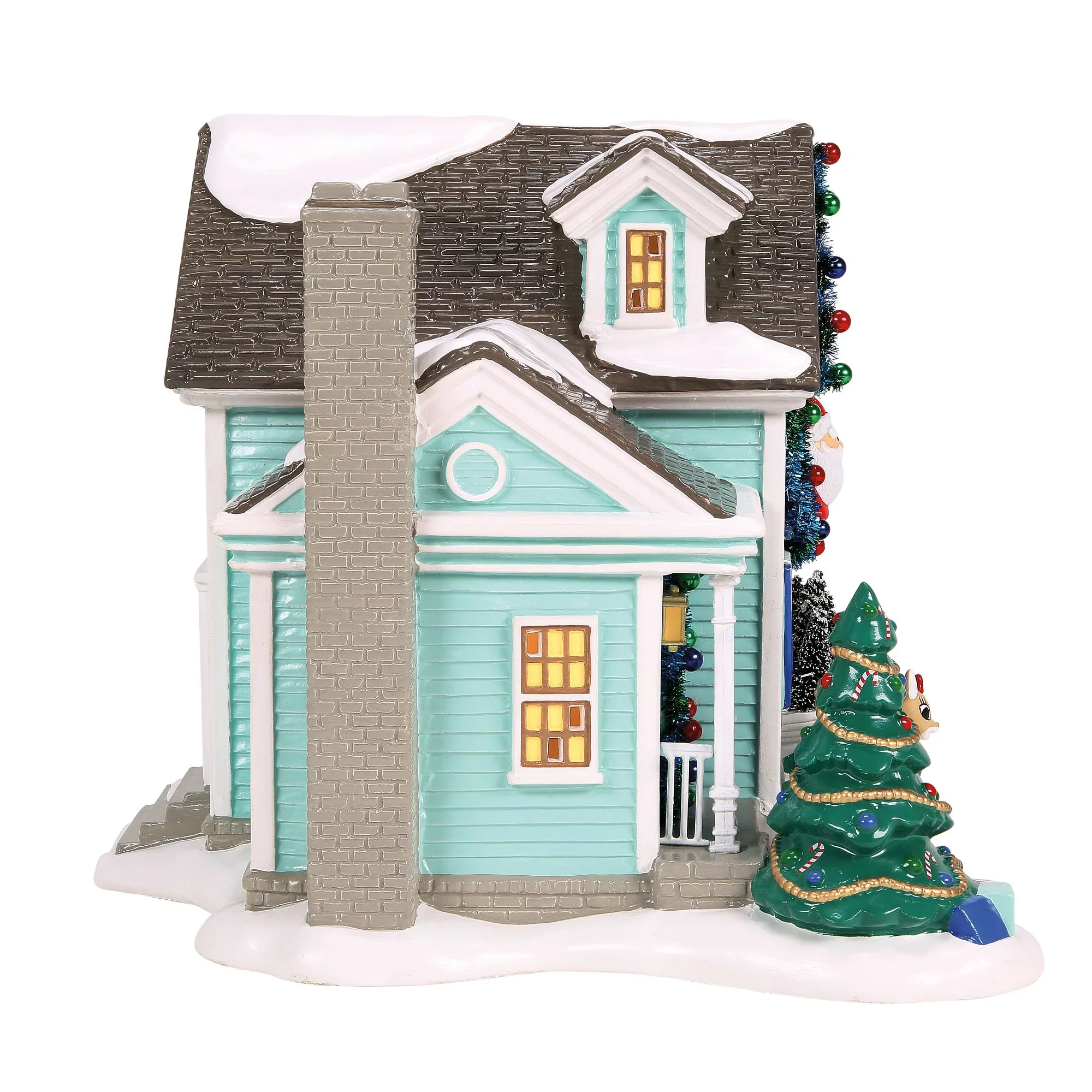 The Original Snow Village - Rudolph House Figurine, 8.07" - Image 2