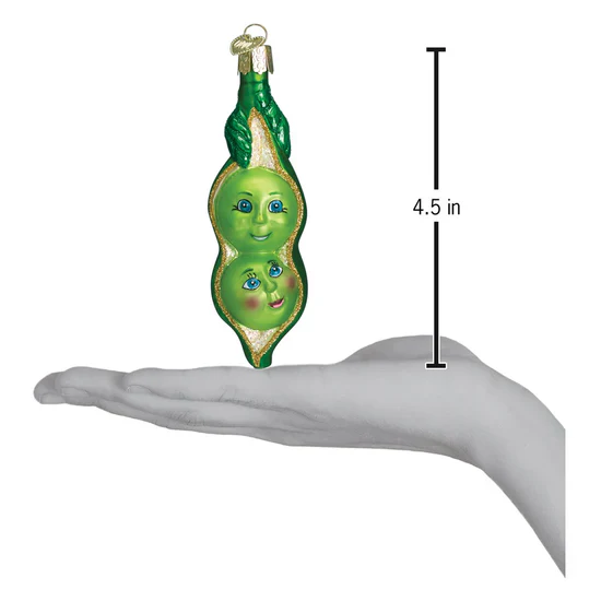Two Peas In A Pod Ornament, 4.5" - Image 3