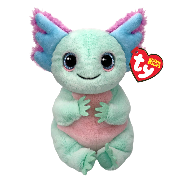 TY Beanie Baby (Beanie Bellies) - Alex the Pastel Axolotl, 6"