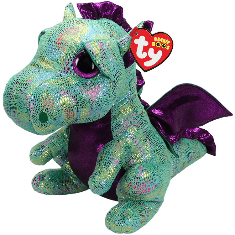 Ty Beanie Boos CINDER - Green Dragon (Large, 16") - Image 2