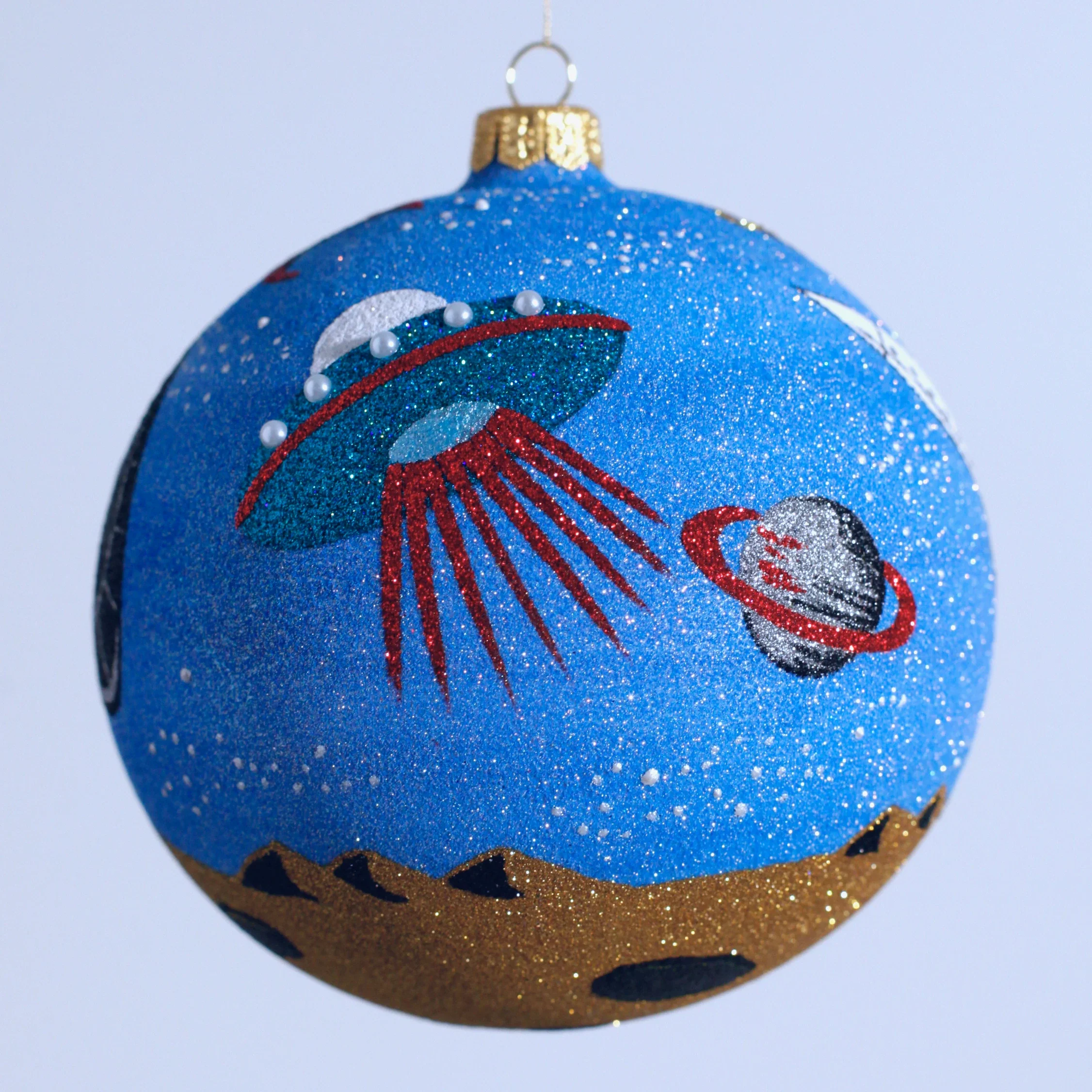 UFO Ball Ornament, 4.7" - Image 3
