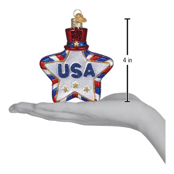 USA Star Ornament, 4" - Image 5