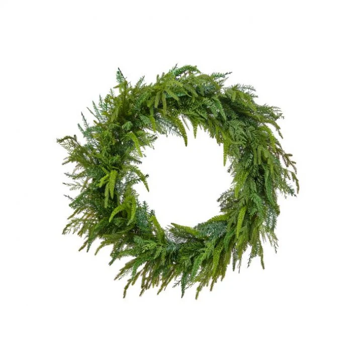 UV Natural Touch Mixed Evergreen Wreath, 36"