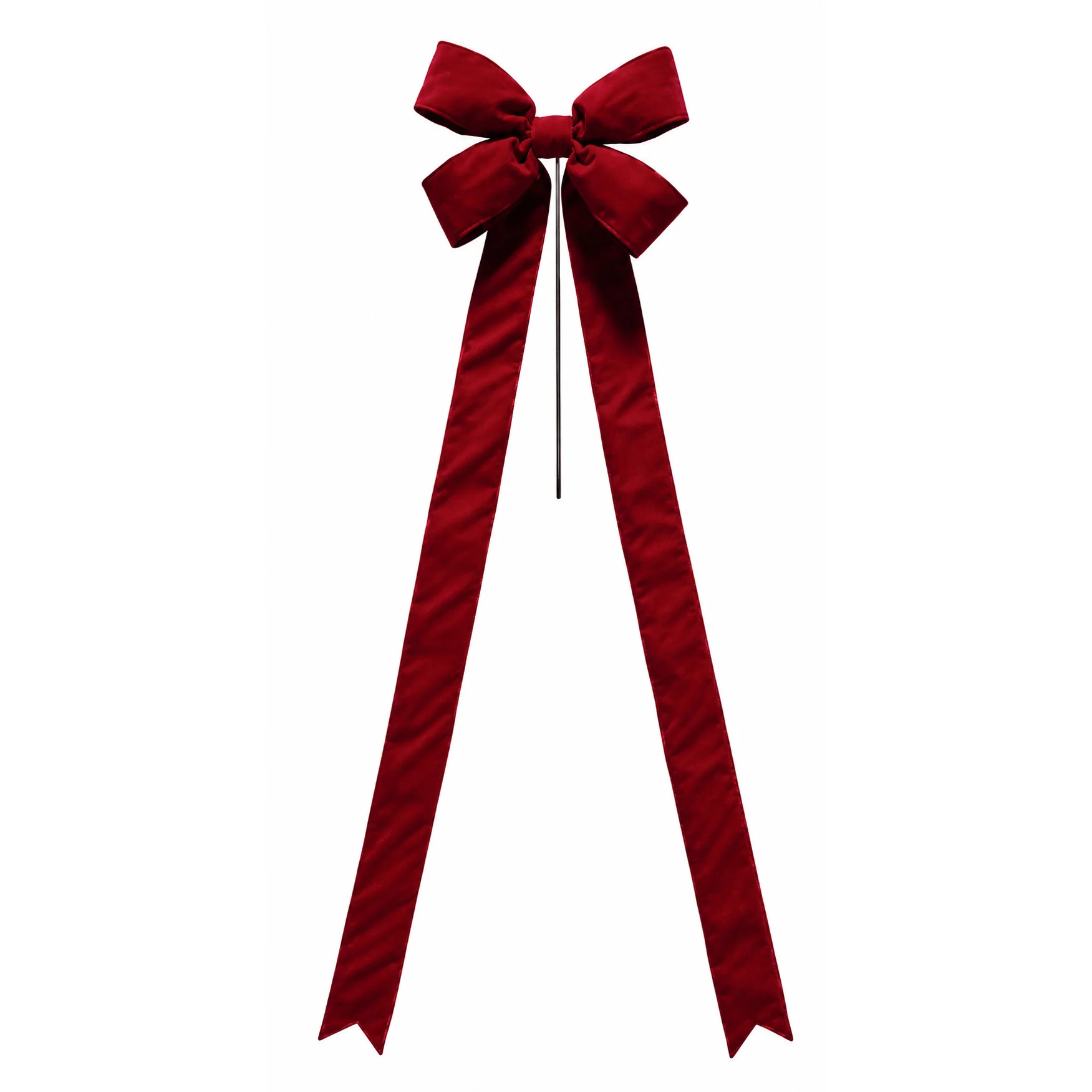 Velvet Topper Bow, 15-18' (Burgundy)