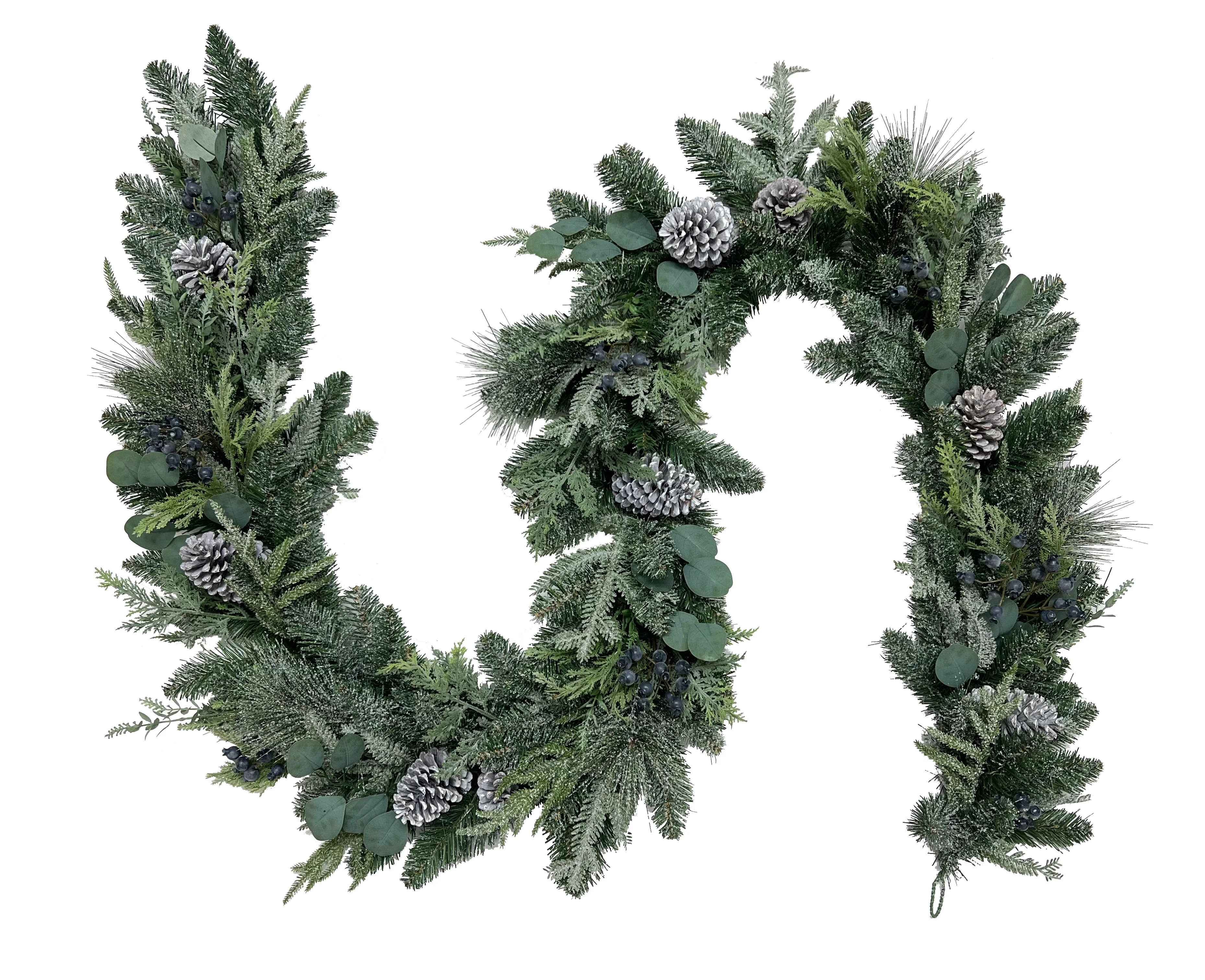 Verdant Bliss Garland, (12"D/9'L)