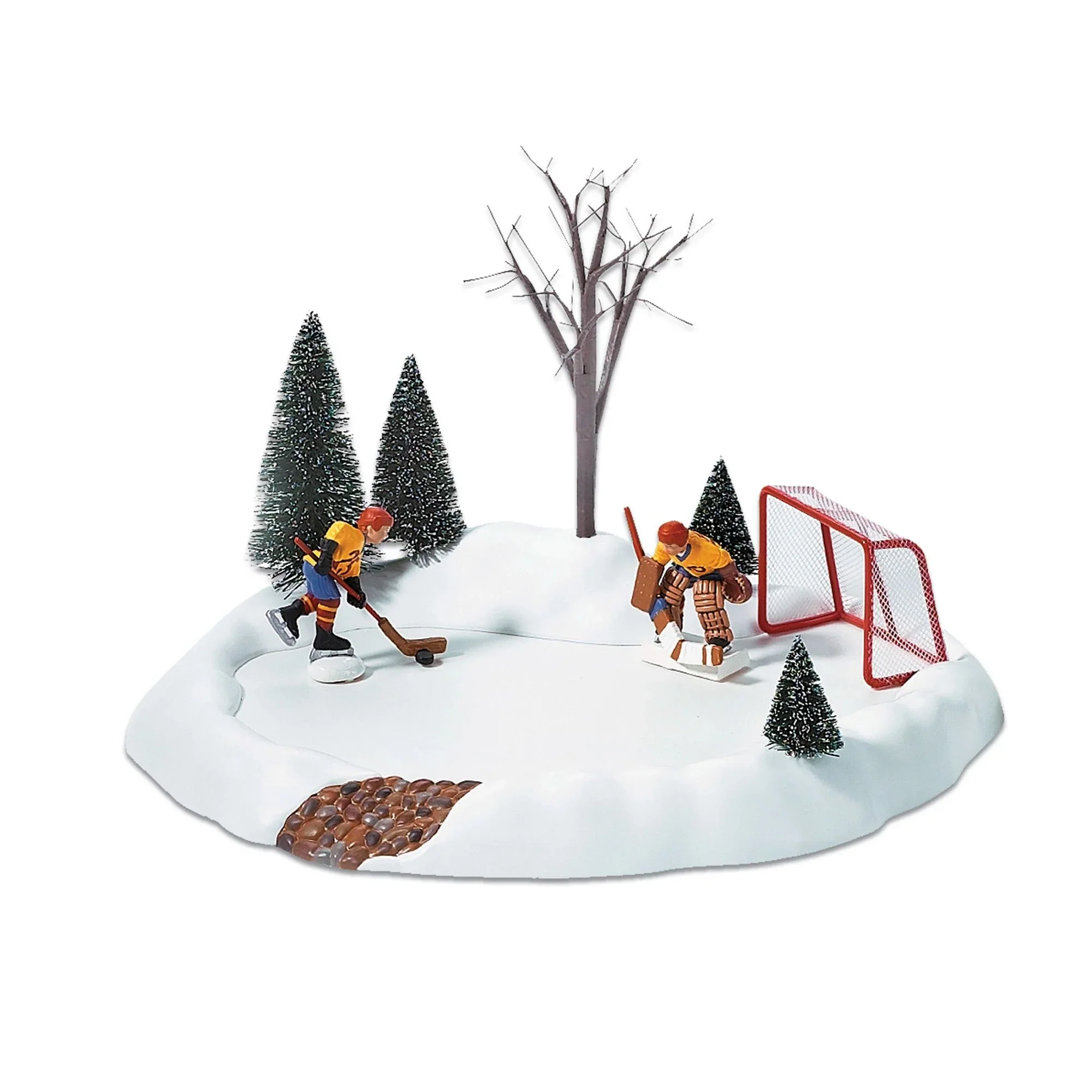 Village Accessories - Hockey Practice Animated Display, 6"
