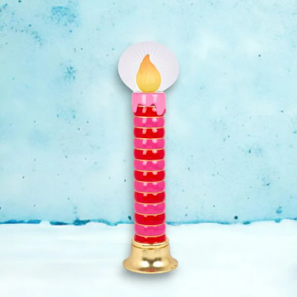Vintage Red & Pink LED Candle Display, 40.5"