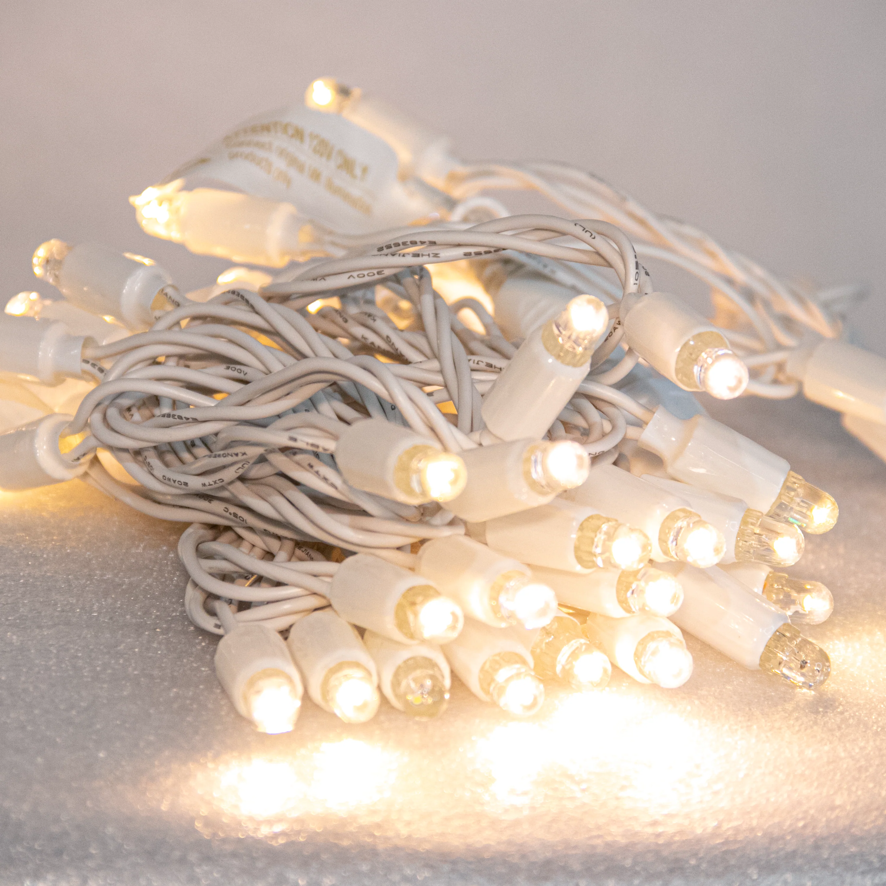 LED String Lite 50 - WH WW Flashing, 120V
