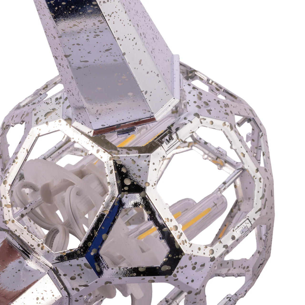 Warm White LED Silver Crackle Moravian Star, 24" - Image 2